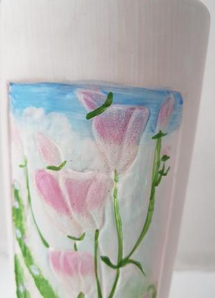Винтажная декоративная ваза с ручной росписью7 фото