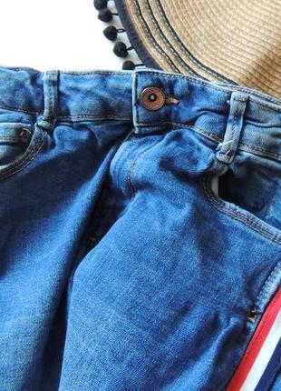 Синие джинсы с лампасом , zara girls рост 140 -10лет7 фото