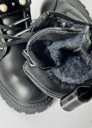 Ботинки на овчине зимние сапоги стильные теплые3 фото