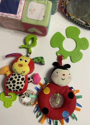 Мягкие игрушки для новорожденного, погремушки от fisher price