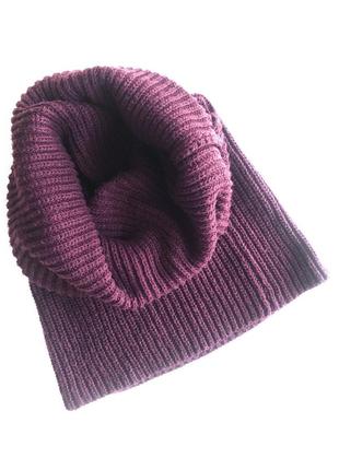 Пов‘язка на голову чалма в‘язана тепла беж біла handmade2 фото