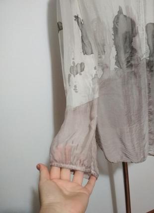 Натуральная шелковая блузка с длинным рукавом шёлк вискоза качество!5 фото