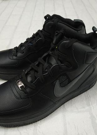 Полуботинки nike air jordan черные зимние 811-5