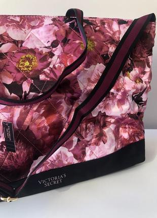 Тканинна сумка вікторія сікрет квітковий принт6 фото