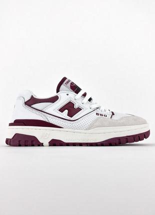 New balance 550 white burgundy