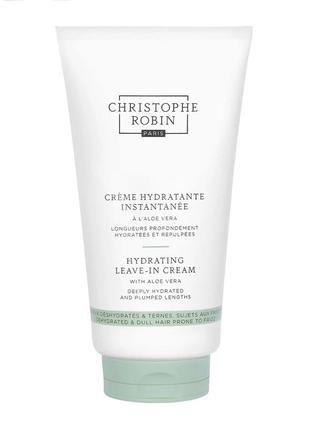 Christophe robin hydrating leave-in cream увлажняющий несмываемый крем для волос с алоэ вера, 150 мл
