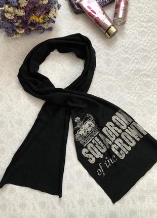 Черный шарф с короной2 фото