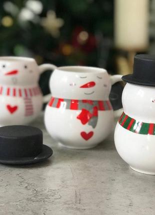 🔥останні 10❗ чашечка новорічна "сніговик". кружка новорічна чашка4 фото