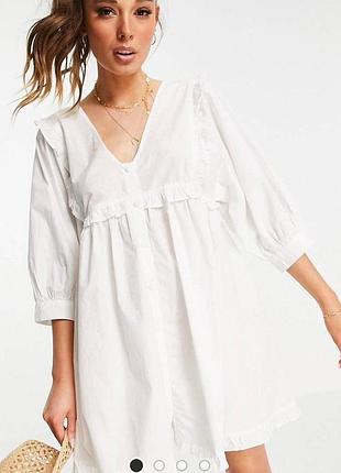 Натуральное белое платье плаття сукня asos