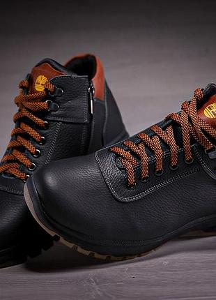 Спортивні черевики, зимові шкіряні кросівки на хутрі timberalnd sheriff