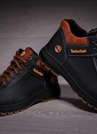 Спортивні черевики, зимові шкіряні кросівки на хутрі timberalnd sheriff