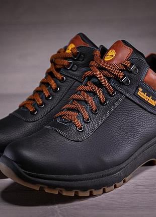 Спортивні черевики, зимові шкіряні кросівки на хутрі timberalnd sheriff