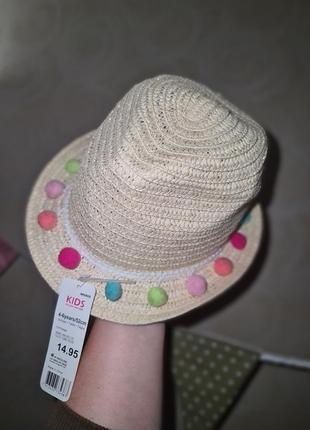 Шляпка kids плетеная на 3-6 лет (панама,шапка)