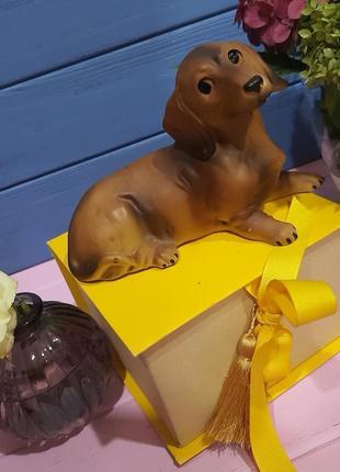 Керамическая статуэтка такса dachshund