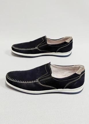 Кожаные мужские итальянские туфли мокасины 43 размер