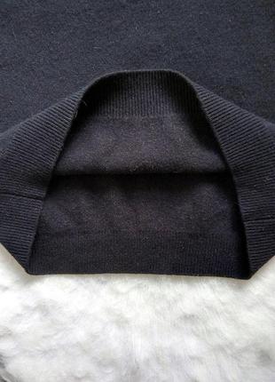 Синий мужской шерстяной свитер теплая вязаная кофта длинный рукав cos7 фото