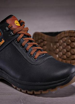 Спортивные ботинки, зимние кожаные кроссовки на меху timberland sheriff3 фото