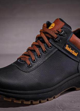 Спортивные ботинки, зимние кожаные кроссовки на меху timberland sheriff4 фото