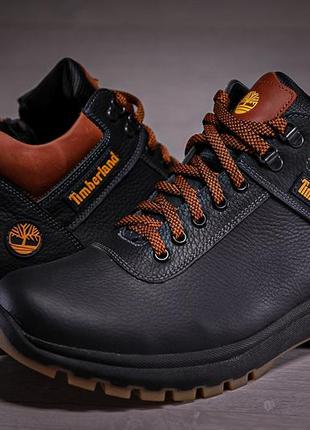 Спортивные ботинки, зимние кожаные кроссовки на меху timberland sheriff8 фото