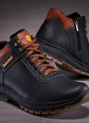 Спортивные ботинки, зимние кожаные кроссовки на меху timberland sheriff9 фото