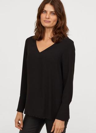 Блуза с высокими манжетами, отделка стразами, h&m