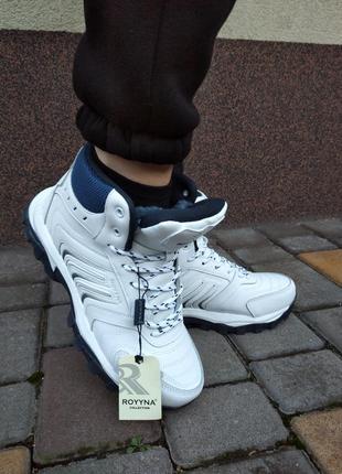 Зимние кожаные кроссовки ботинки3 фото