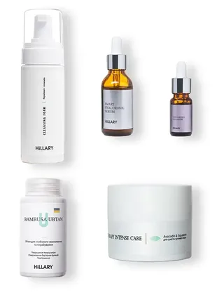 Базовий набір для догляду за сухою шкірою осінній догляд hillary autumn care for dry skin