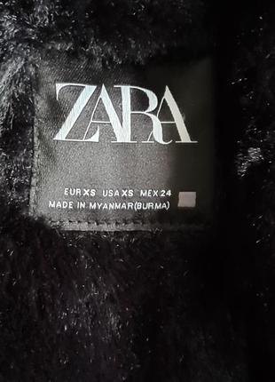 Женская теплая куртка парка с капюшоном zara хаки8 фото