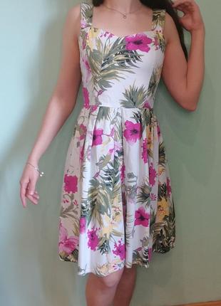 Летний сарафан цветочный принт