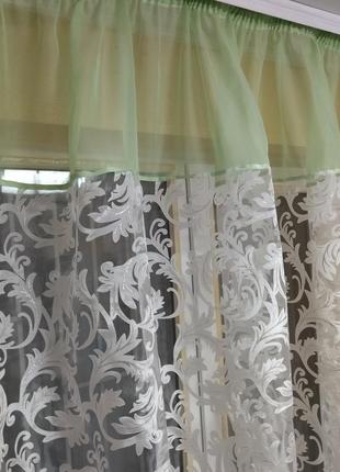 Короткая тюль, тюль на кухню, занавески, готовые тюли.