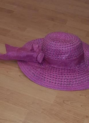 Розовая летняя шляпа панама4 фото