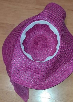 Розовая летняя шляпа панама7 фото