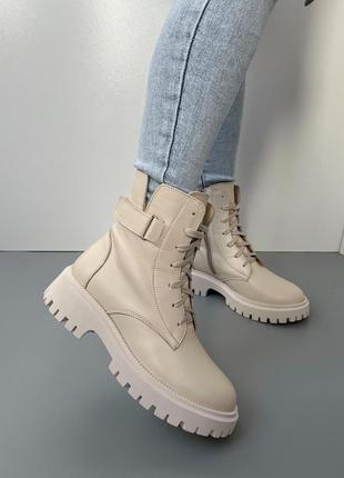 Зимние кожаные ботинки 😍6 фото