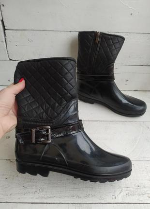 Сапоги резиновые теплые гумові чоботи утепленные 36р