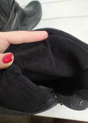 Сапоги резиновые теплые гумові чоботи утепленные 36р