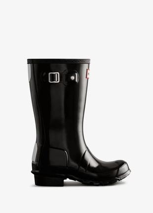 Hunter boots гумові сапоги високі чоботи оригінал чорні