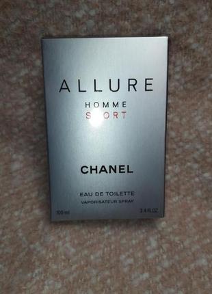 Chanel allure homme sport 100ml шанель алюр спорт аллюр хом спорт туалетная вода для мужчин чоловічі духи парфуми1 фото