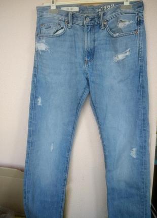 Рваные джинсы gap slim 30х32