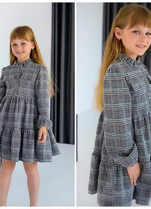 Тепле плаття на гудзиках з довгими рукавами