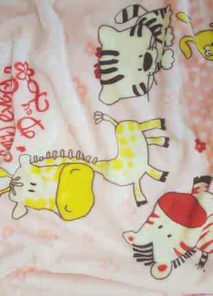 Новий дитячий плюшевий плед, одеялко на виписку, конверт, теплий флісовий, велюр для дівчинки2 фото