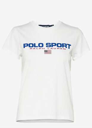 Біла футболка з логотипом polo sport by ralph lauren