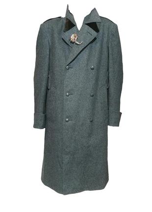 Шерстяное двубортное пальто шинель мужское шерсть демисезонное5 фото