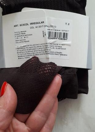 Колготки calzedonia fashion tights сетка шоколад3 фото