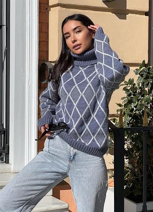 Теплий светр з принтом 3