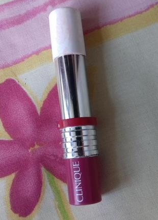 Сливовая розовая кремовая плотная полуматовая помада клиник тестер clinique