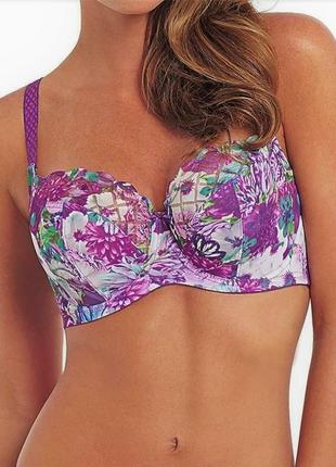 New! cleo by panache bra purple floral бюстгальтер цветочный принт 80d /3853/