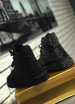 Нереальные ботиночки,высокие кеды,в камнях сваровски, турция 🇹🇷.