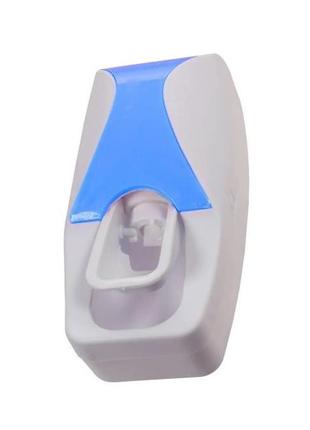 Дозатор зубної пасти з тримачем для щіток, блакитний3 фото