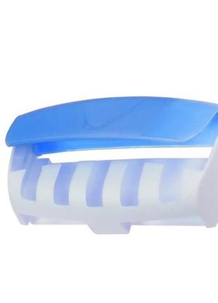 Дозатор зубної пасти з тримачем для щіток, блакитний2 фото