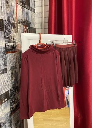 Красивый бордовый костюм для девочки, 158-164см, h&m